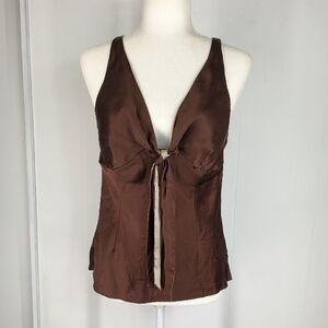 Wet Seat Retro Y2K Silk Sleeveless Top Size Medium